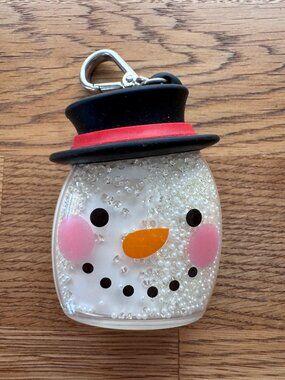 Bath & Body Works Snowman PocketBac Holder Keychain